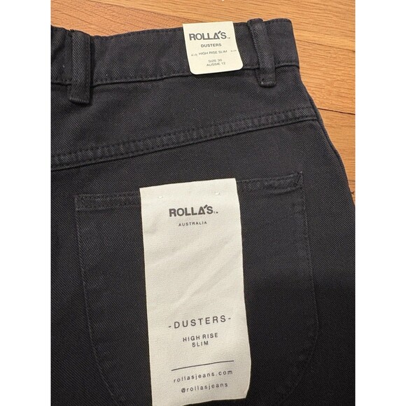 Rolla’s Size 30/12 NWT Dusters Denim Shorts Black Denim - Picture 4 of 9